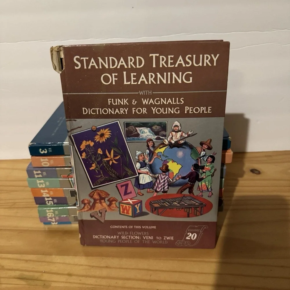 Funk & Wagnalls Standard Treasury of Learning 1960 Vintage Book Set 10 Volumes